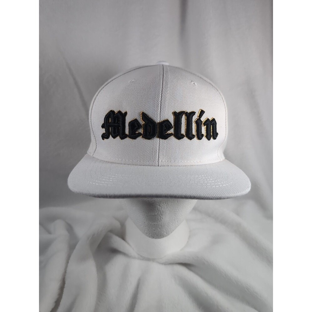 Medellin Hat Cap Snap Back White Stitched One Size Colombia Adjustable
